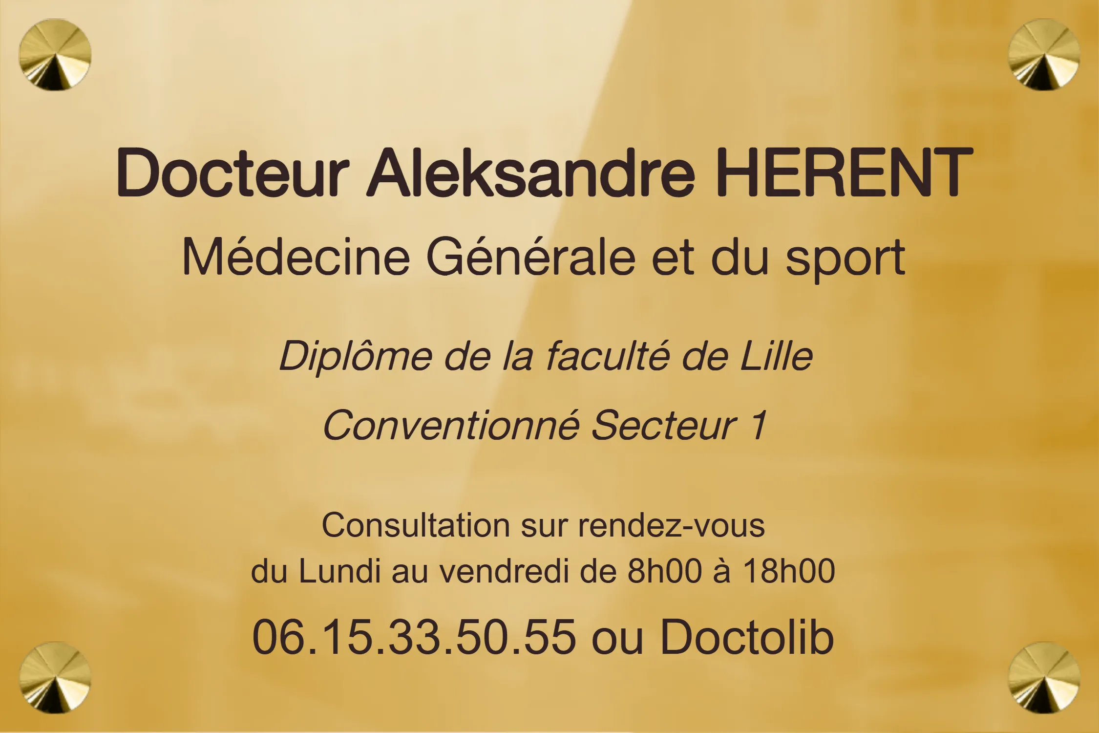 Plaque Docteur