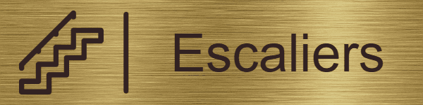 Plaque de porte "Escaliers"
