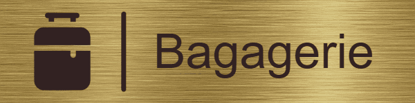 Plaque de porte "Bagagerie"