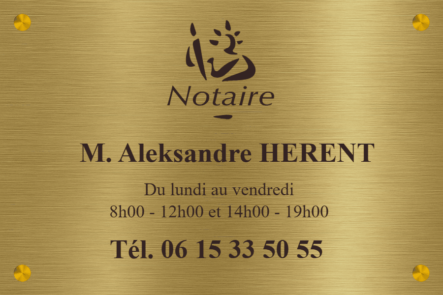 plaque notaire