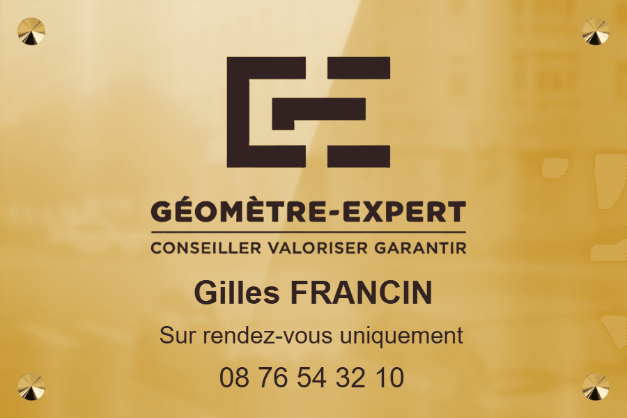 Plaque géomètre laiton