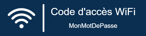 Plaque de porte "Code WiFi"