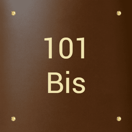 Plaque numéro de maison effet rouille