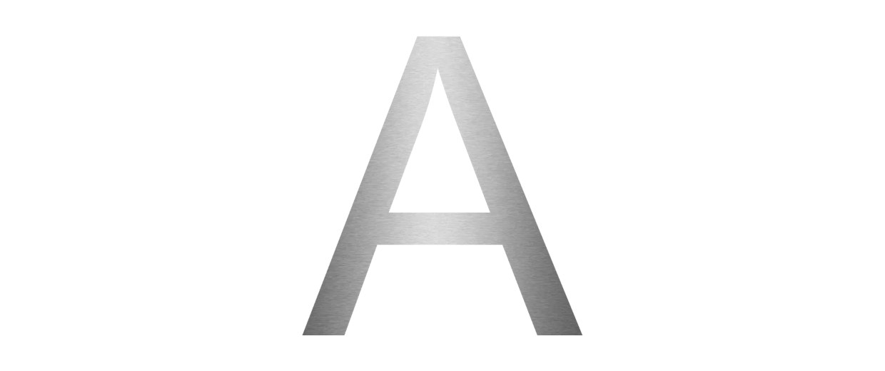 Enseigne professionnelle - inox 304l en inox_304l_ep2mm fixation double-face — Enseignes professionnelles