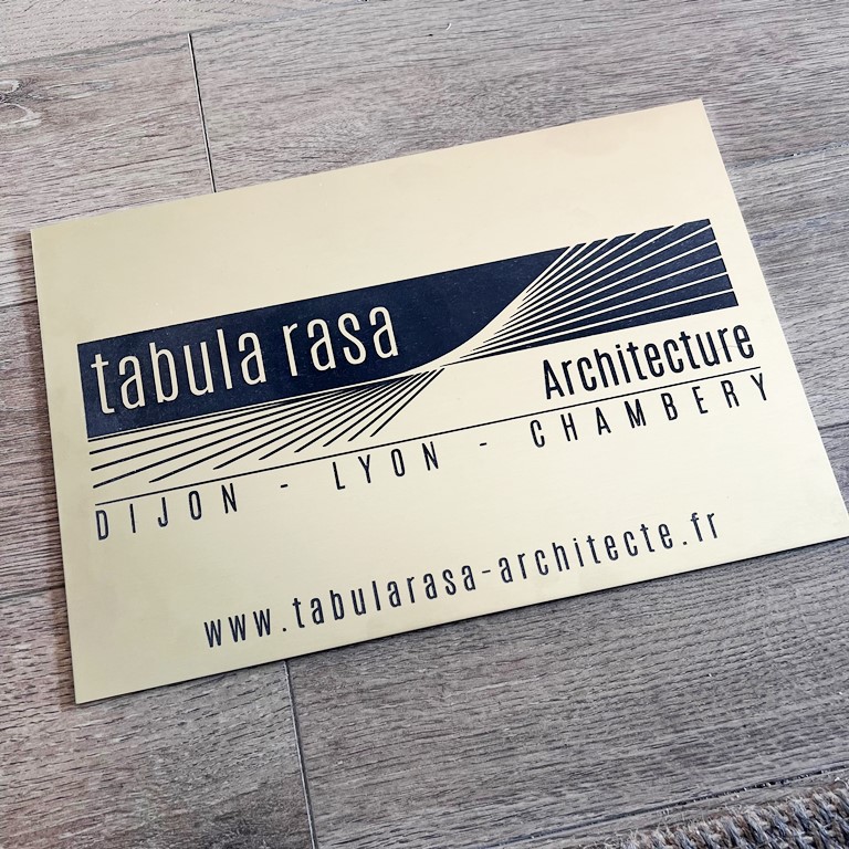 aluminium champagne 2 — exemple de plaque