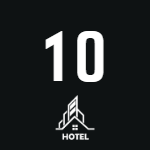 Porte clé hôtel - en Aluminium noir - taille 50x50 mm - Aluminium noir • 50x50 mm • Sans fixation