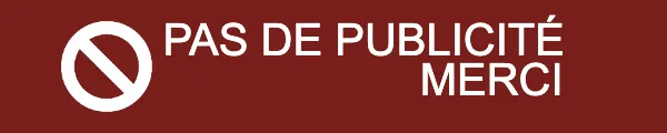 Plaque pas de publicité - Aluminium rouge • 100x20 mm • Double-face VHB 3M