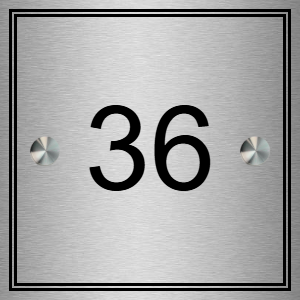 Plaque habitation - Plaque personnalisée - en inox