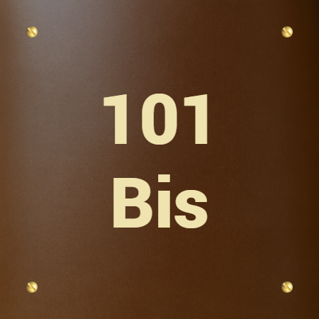 Plaque numéro de maison effet rouille - Ral effet rouille • 150x150 mm • Vis apparentes