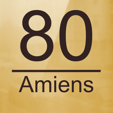 Plaque de rue "Amiens" - Plaque personnalisée - en laiton poli miroir