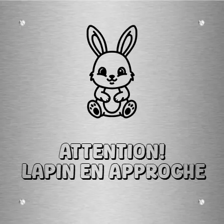 Plaque attention lapin en approche - en Inox - taille 150x150 mm - Offrez une signalétique durable et pleine d’humour avec notre plaque « Attention lapin en approche » , conçue dans notre atelier lillois. Fabriquée en inox brossé de qualité professionnelle, cette création de 150 x 150 mm résiste parfaitement aux intempéries et à la corrosion . Grâce à notre configurateur en ligne, personnalisez votre texte et votre logo pour un marquage laser monochrome inaltérable . Que ce soit pour sécuriser un enclos ou décorer votre intérieur, cette plaque haut de gamme se fixe facilement par vis pour un rendu élégant . C’est l’accessoire idéal pour allier fabrication française artisanale et résistance exceptionnelle face au temps. Pourquoi choisir notre plaque attention lapin en approche ? Cette plaque en inox brossé de fabrication lilloise garantit une signalétique inaltérable face à la corrosion . Personnalisable au laser avec texte et logos, elle s'adapte aux clapiers comme aux intérieurs grâce à son format A5. Le choix de l'inox brossé n'est pas un hasard pour votre signalétique. Ce métal noble résiste aux rayures du quotidien . Il offre un reflet mat très élégant et résolument moderne. Un acier inoxydable brossé pour une finition pro L' aspect haut de gamme de notre inox brossé saute aux yeux. Ce métal robuste encaisse les frottements sans broncher. Son fini mat évite les reflets gênants tout en restant sobre. La lisibilité est notre priorité absolue dans l'atelier. La gravure sombre tranche nettement sur le métal clair. Chaque pièce sort de nos machines lilloises avec une précision chirurgicale . C'est du vrai travail artisanal. Nous utilisons les mêmes standards que pour nos plaques professionnelles personnalisées . Cette exigence garantit une tenue parfaite en extérieur . Votre plaque attention lapin en approche restera impeccable durant des années. Personnalisation complète de votre texte et logo Notre configurateur en ligne vous donne le plein contrôle. Vous déterminez la police et la taille des caractères librement. L'aperçu immédiat permet de valider votre mise en page sans aucune surprise . Ajouter un pictogramme de lapin change tout visuellement. Un dessin bien placé capte l'attention instantanément. C'est une méthode radicale pour rendre le message vraiment efficace . La gravure laser haute définition assure un trait d'une finesse incroyable. Le marquage pénètre la matière et ne s'effacera jamais . Découvrez aussi nos plaques pictogrammes pour compléter votre installation. Choix de polices variées Importation de logos personnels Gravure laser inaltérable Emplacements idéaux pour votre signalétique lapin Une fois la plaque configurée, il reste à définir l'endroit parfait pour la mettre en valeur dans votre environnement quotidien. De la porte du clapier à la décoration intérieure Fixez cet inox sur un enclos ou un clapier extérieur. La plaque prévient les visiteurs avec humour . Elle supporte très bien l'exposition directe au vent. Utilisez-la aussi dans votre cuisine. Son style vintage apporte un charme rétro indéniable . Elle se fixe facilement sur une porte en bois. Découvrez nos plaques humoristiques maison pour vos projets décoratifs. Ces modèles s'adaptent à toutes vos envies créatives. Portillon de jardin Entrée du clapier Mur de la cuisine ou du salon Une idée cadeau originale pour les propriétaires Offrez un cadeau personnalisé à un passionné. C'est une attention qui dure toute une vie. L'inox surpasse largement les gadgets en plastique. Nous expédions vos cadeaux très rapidement. Votre commande est traitée sous 24h ouvrées. La livraison est sécurisée et rapide . Installez une plaque attention lapin en approche pour surprendre vos proches. C'est un choix durable et élégant. Critère Plaque Inox Gadget Plastique Durabilité Excellente Faible Esthétique Haut de gamme Basique Personnalisation Totale Limitée Résistance UV Maximale Moyenne 3 critères de durabilité pour votre panneau extérieur Pour que cet investissement reste impeccable au fil des saisons, quelques précautions de pose et d'entretien sont à connaître. Fixation robuste et conseils d'entretien du métal Le montage repose sur un système de vis classique. Les trous pré-percés simplifient l'installation sur un support en bois ou en métal. Optez pour des vis inox afin d'éviter les coulures de rouille . Un entretien régulier préserve l'aspect brossé de votre plaque. Utilisez simplement un chiffon doux imbibé d'eau savonneuse. Bannissez les éponges abrasives et frottez toujours dans le sens du brossage du métal. La poussière extérieure s'accumule inévitablement avec le vent. Un nettoyage rapide une fois par mois suffit à maintenir l'éclat du matériau. Vous trouverez d'autres conseils sur nos plaques habitation . Votre signalétique restera comme neuve . L'inox brossé demande vraiment très peu d'efforts. Résistance aux intempéries et longévité garantie L'humidité stagnante ne pose aucun problème à cet acier. L'inox ne rouille pas , même sous une pluie battante prolongée. C'est l'allié idéal pour votre jardin ou votre portail. Le soleil ne dégradera pas votre signalétique. Contrairement aux impressions, la gravure laser ne ternit jamais au fil des ans. Les contrastes demeurent parfaitement lisibles pendant des décennies. Le gel intense ou la canicule ne déforment pas la structure . Votre plaque est conçue pour les environnements rudes. Découvrez aussi nos pictogrammes de sécurité . Anti-corrosion naturelle Protection UV intégrée Supporte les écarts thermiques