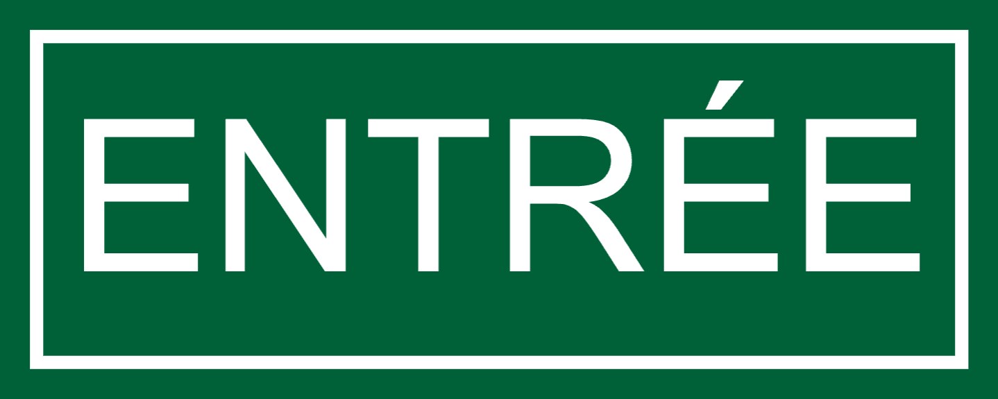 Plaque Entrée Aluminium vert en aluminium vert fixation autocollant — Plaques de Porte