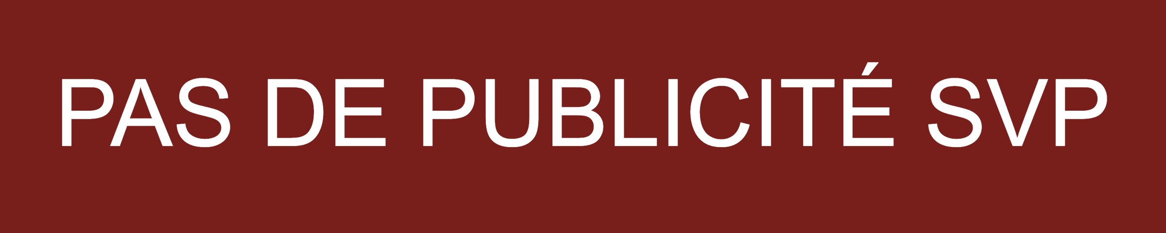 Plaque STOP Pub en aluminium rouge fixation autocollant — Plaques de Porte