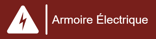 Plaque de porte "Danger Électrique" - Aluminium rouge • 200x50 mm • Sans fixation
