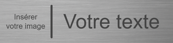 Plaque pictogramme sur mesure - Aluminium gris • 200x50 mm • Sans fixation